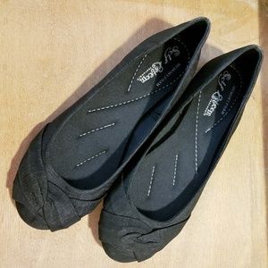 Self Esteem Memory Foam Black Ballet Flats